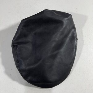 Vintage Churchill 1980s Leather Newsboy Flat Hat Cap Size 7 1/4 Cabbie USA Made